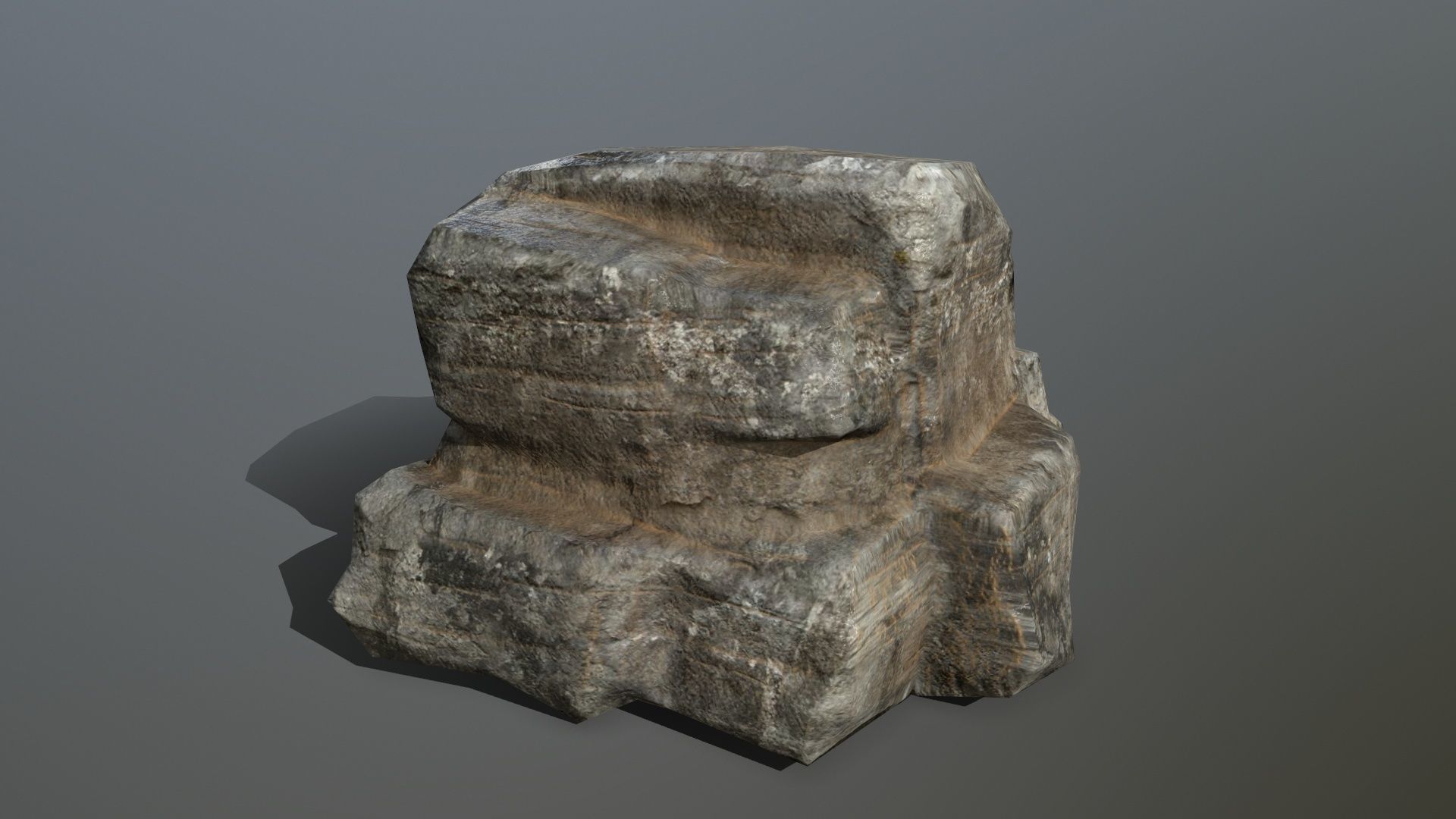 Rock Set Low-poly 3D model_7