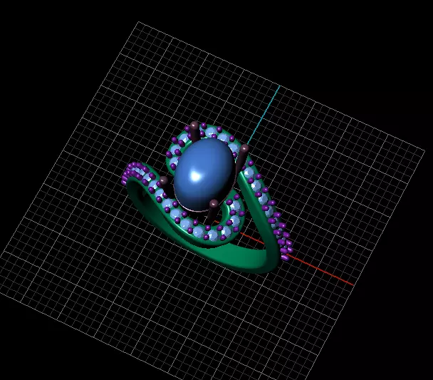 Diamond ring 3D print model_0