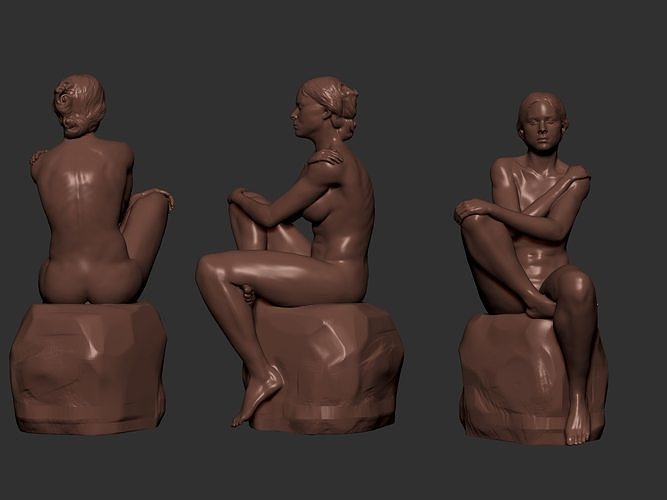 ONEdynamesh estudo feminino pose   3D print model