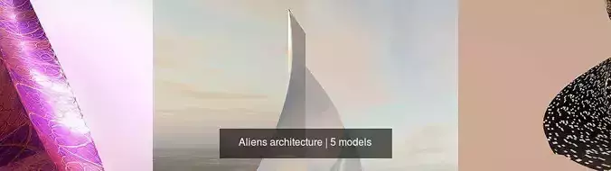 Aliens architecture 3D Model Collection