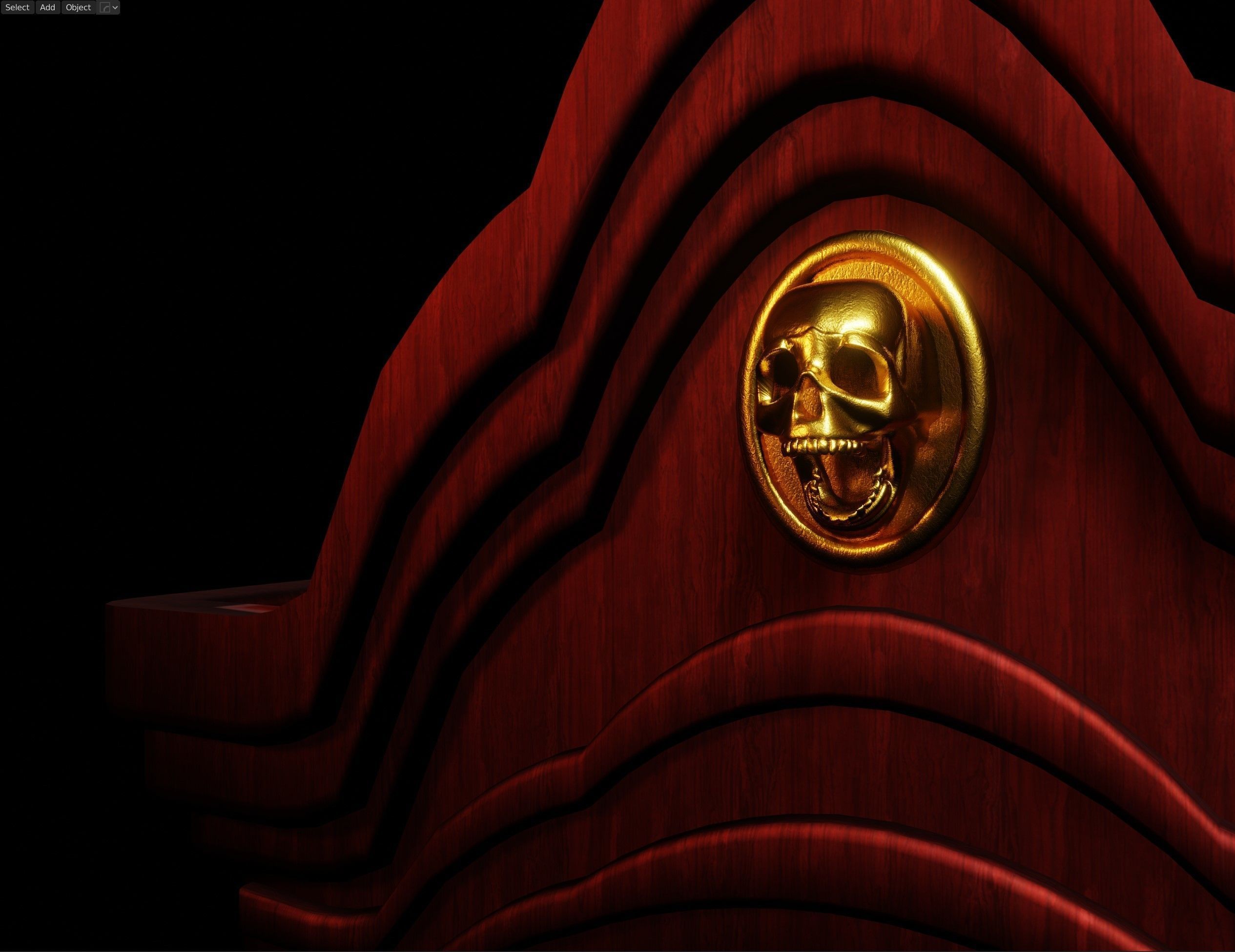 Grandfather Clock Low-poly 3D model_3