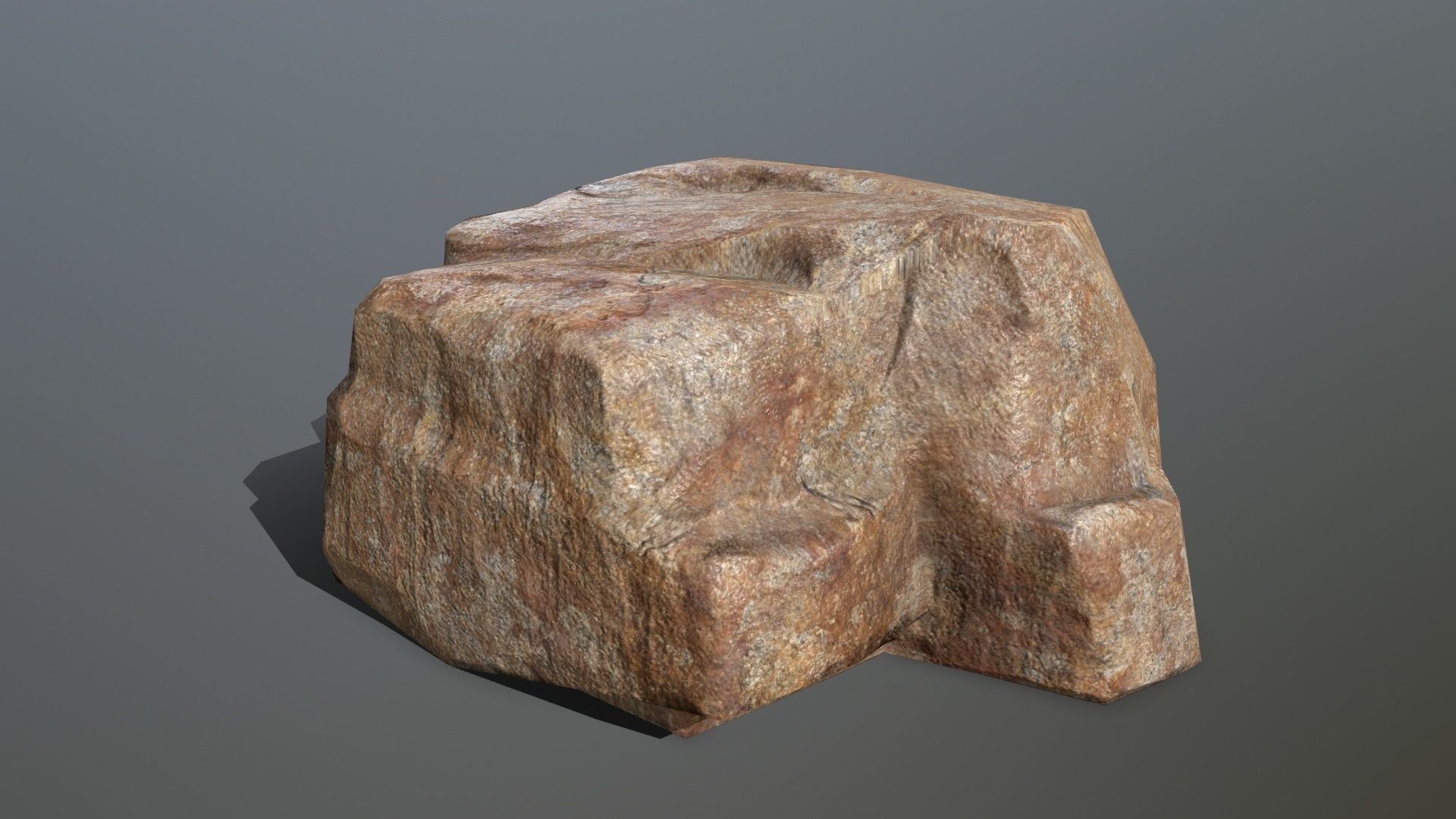 Rock Set Low-poly 3D model_8
