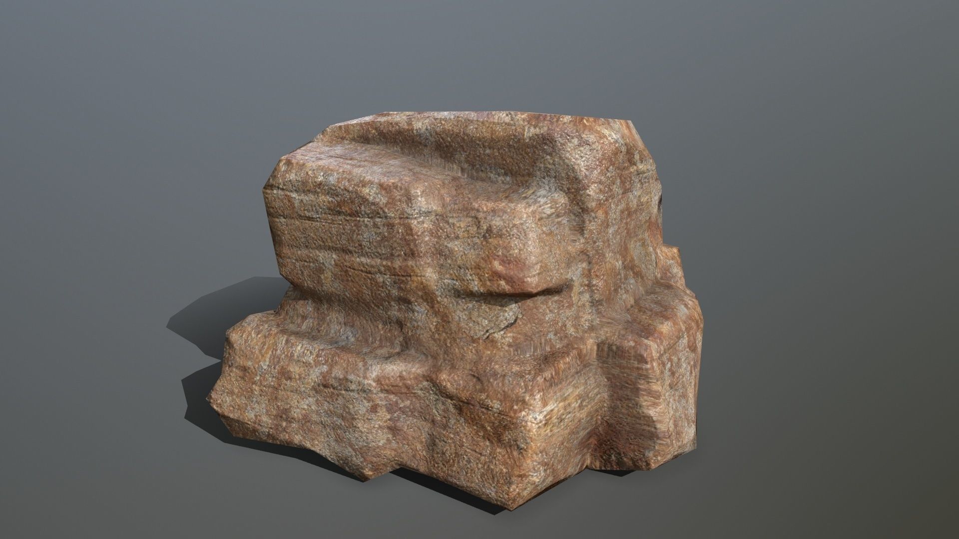Rock Set Low-poly 3D model_10