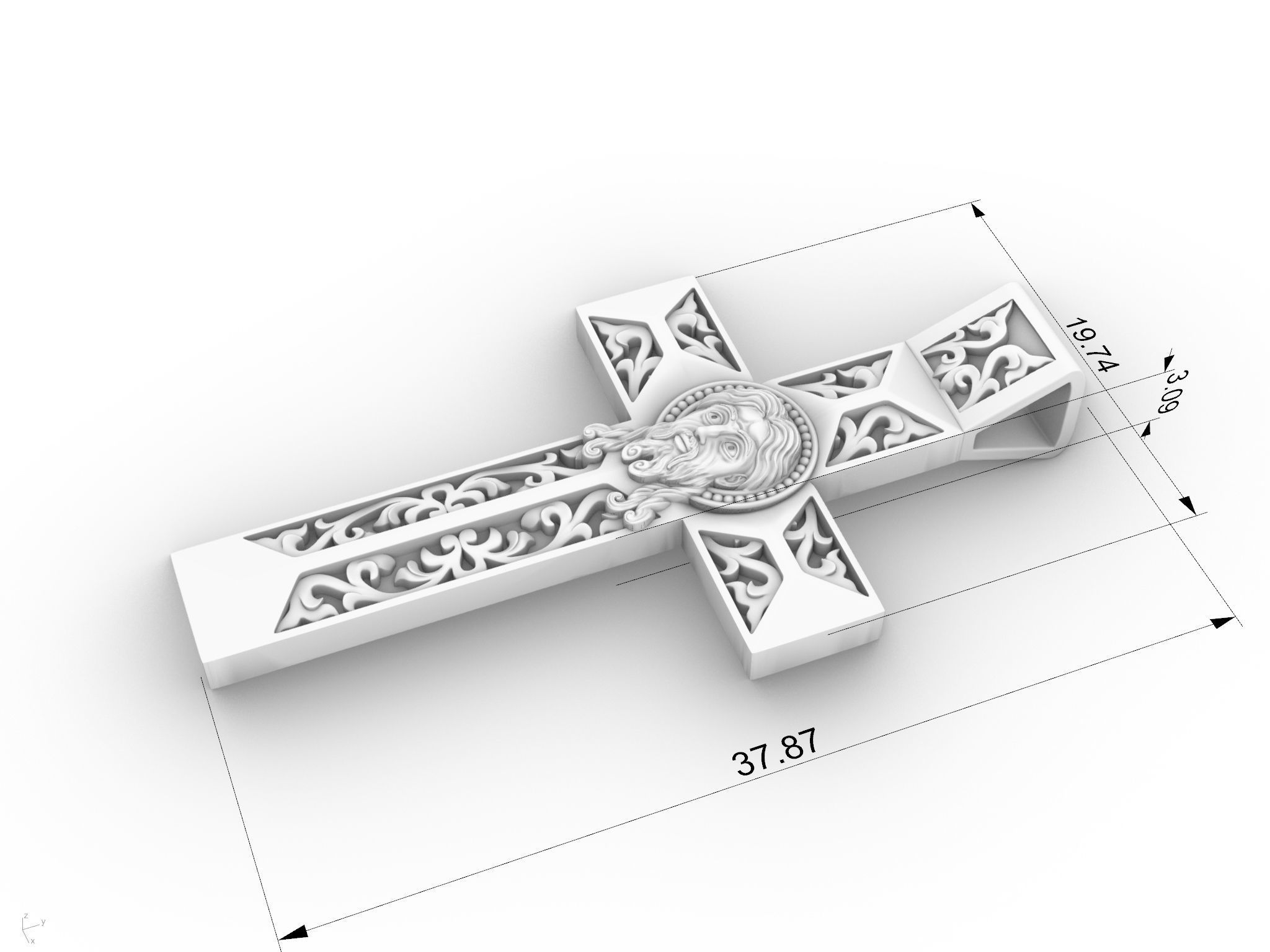 cross jesus orthodox  3D print model_5