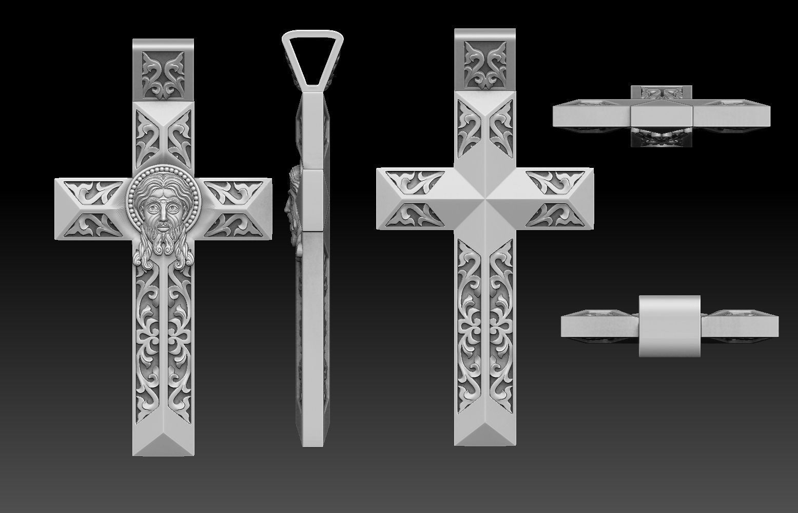 cross jesus orthodox  3D print model_1