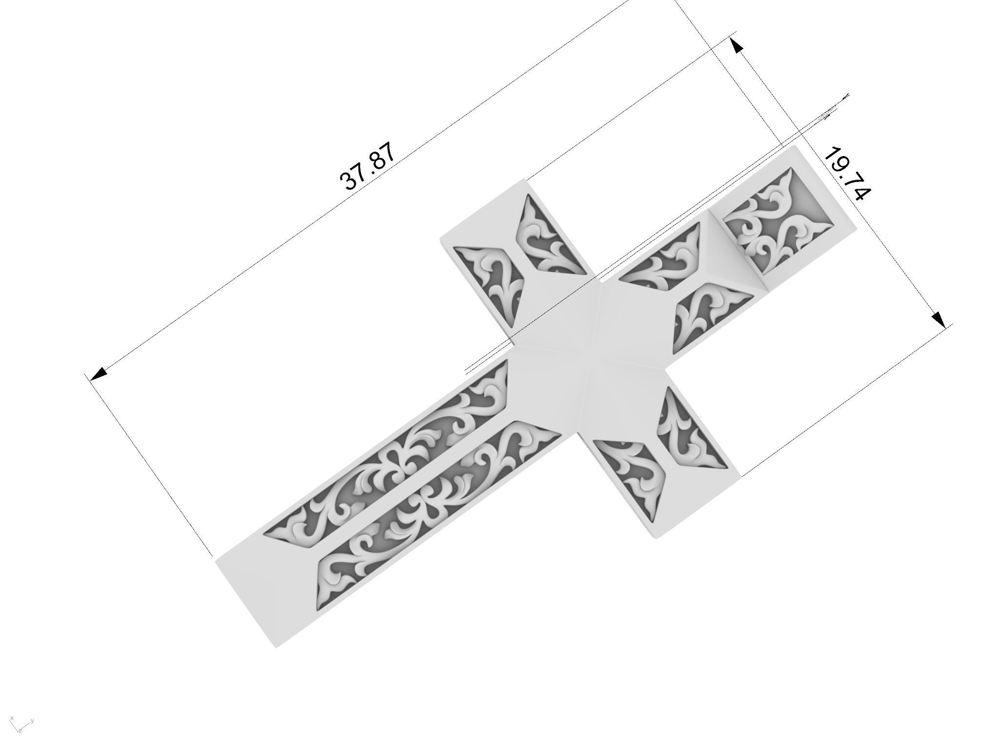 cross jesus orthodox  3D print model_4