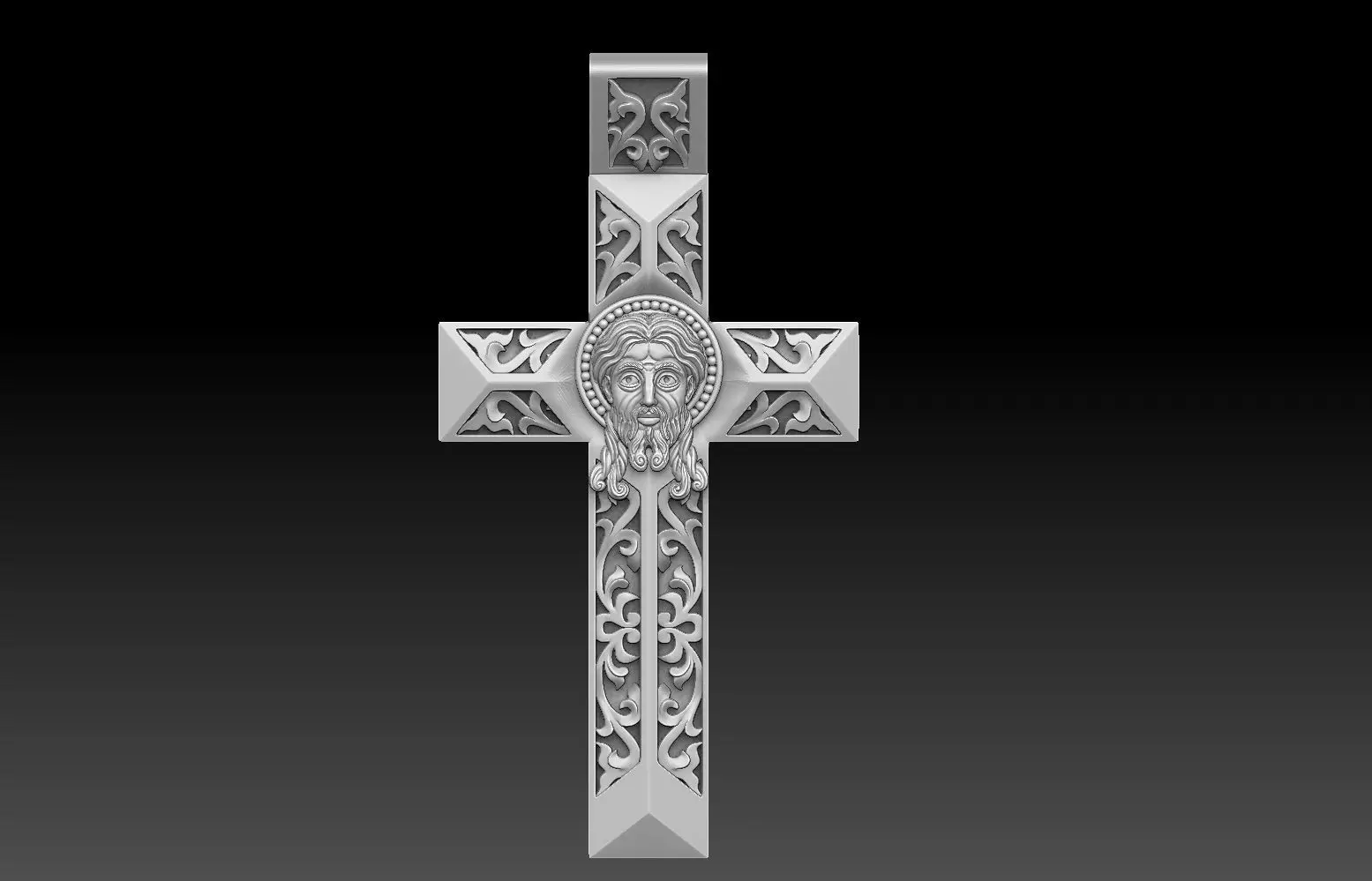 cross jesus orthodox  3D print model_0