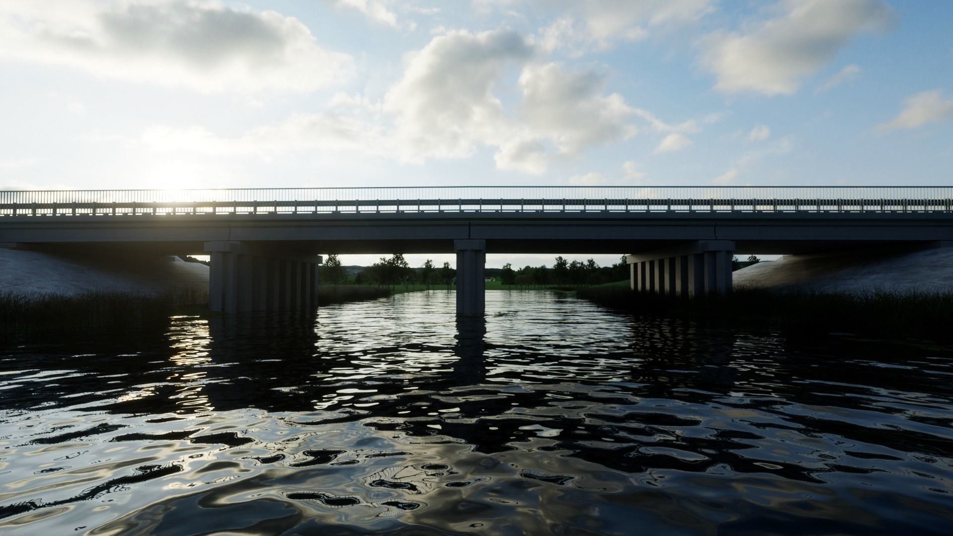 bridge over the river 3D model_4