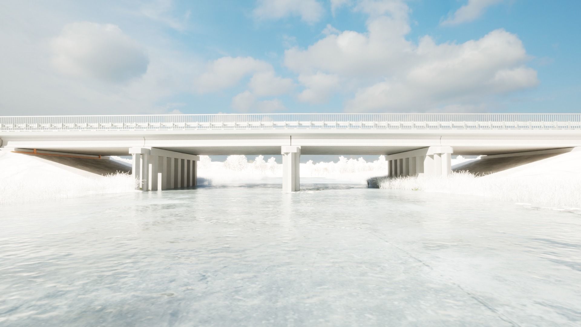 bridge over the river 3D model_3