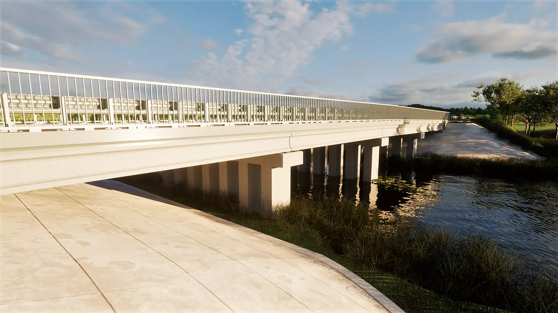 bridge over the river 3D model_0