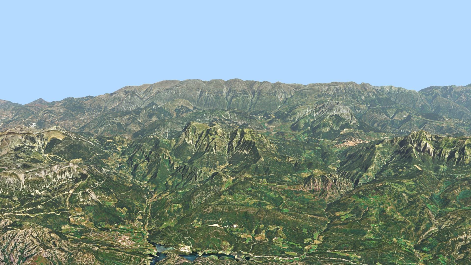 Mountains Range Valley - The Pyrenees 3D model_7