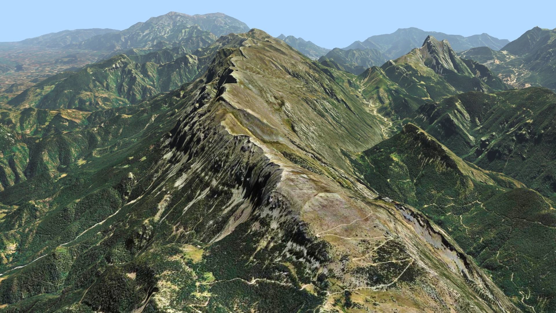 Mountains Range Valley - The Pyrenees 3D model_2
