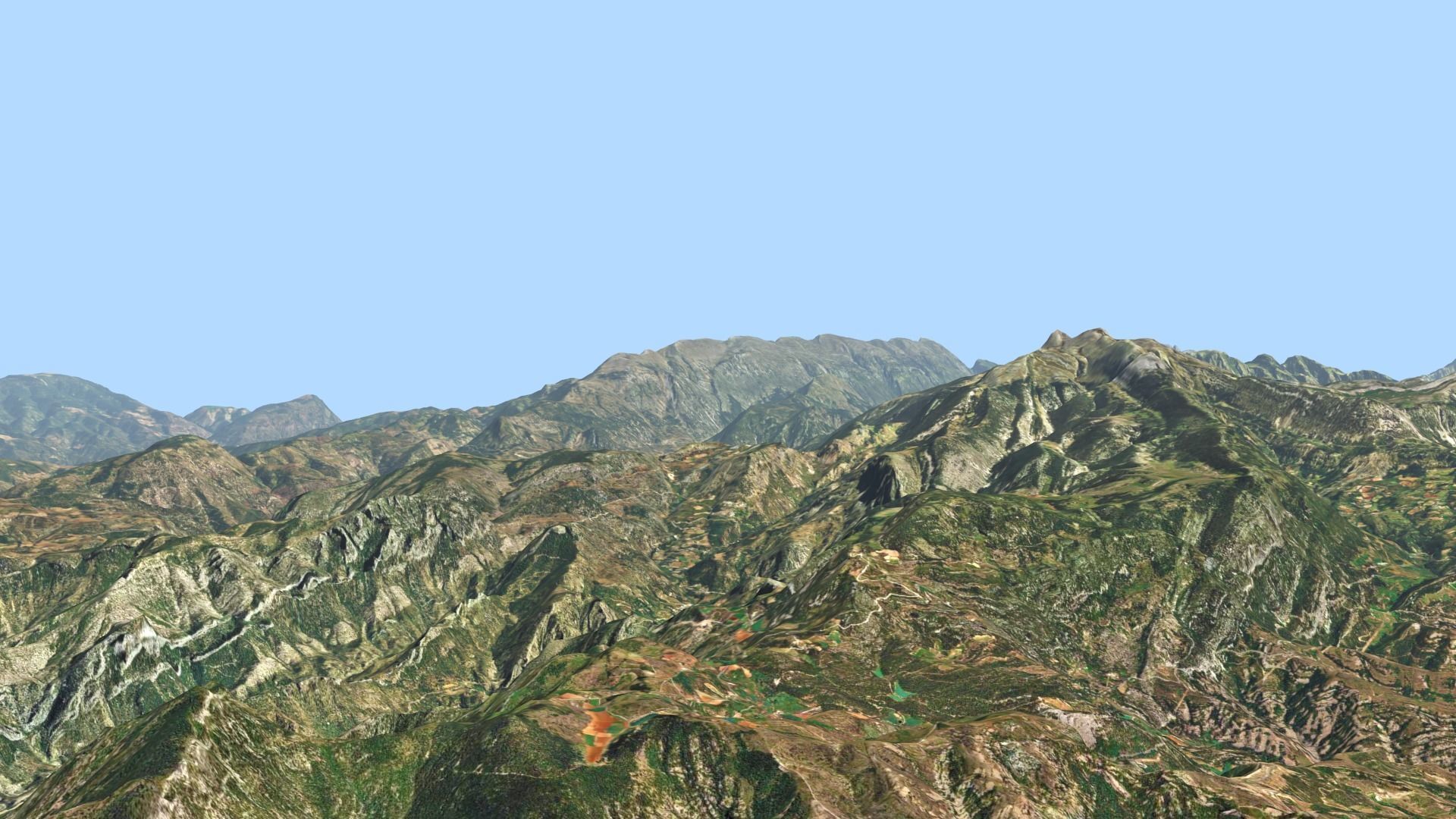Mountains Range Valley - The Pyrenees 3D model_22