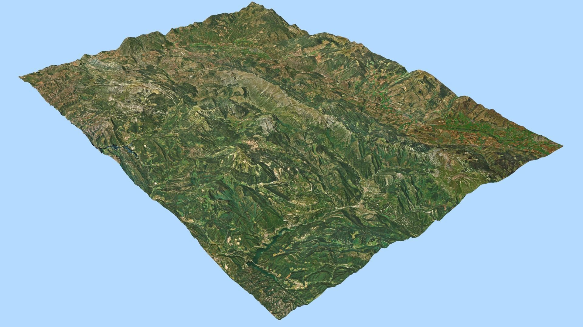 Mountains Range Valley - The Pyrenees 3D model_13