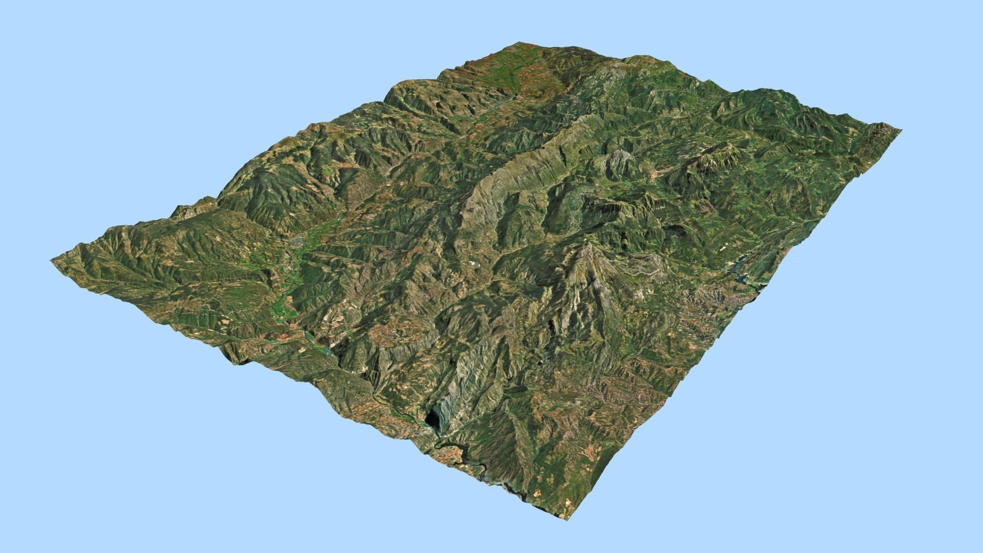 Mountains Range Valley - The Pyrenees 3D model_10