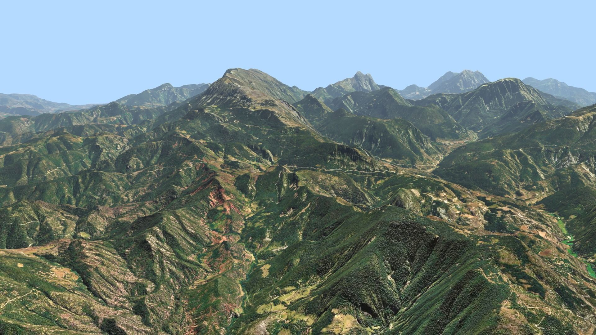 Mountains Range Valley - The Pyrenees 3D model_27