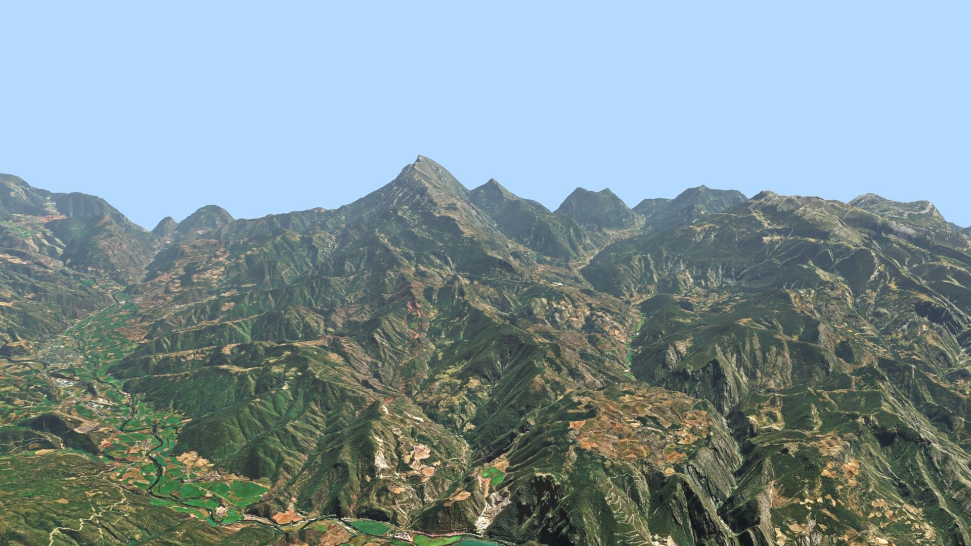 Mountains Range Valley - The Pyrenees 3D model_6