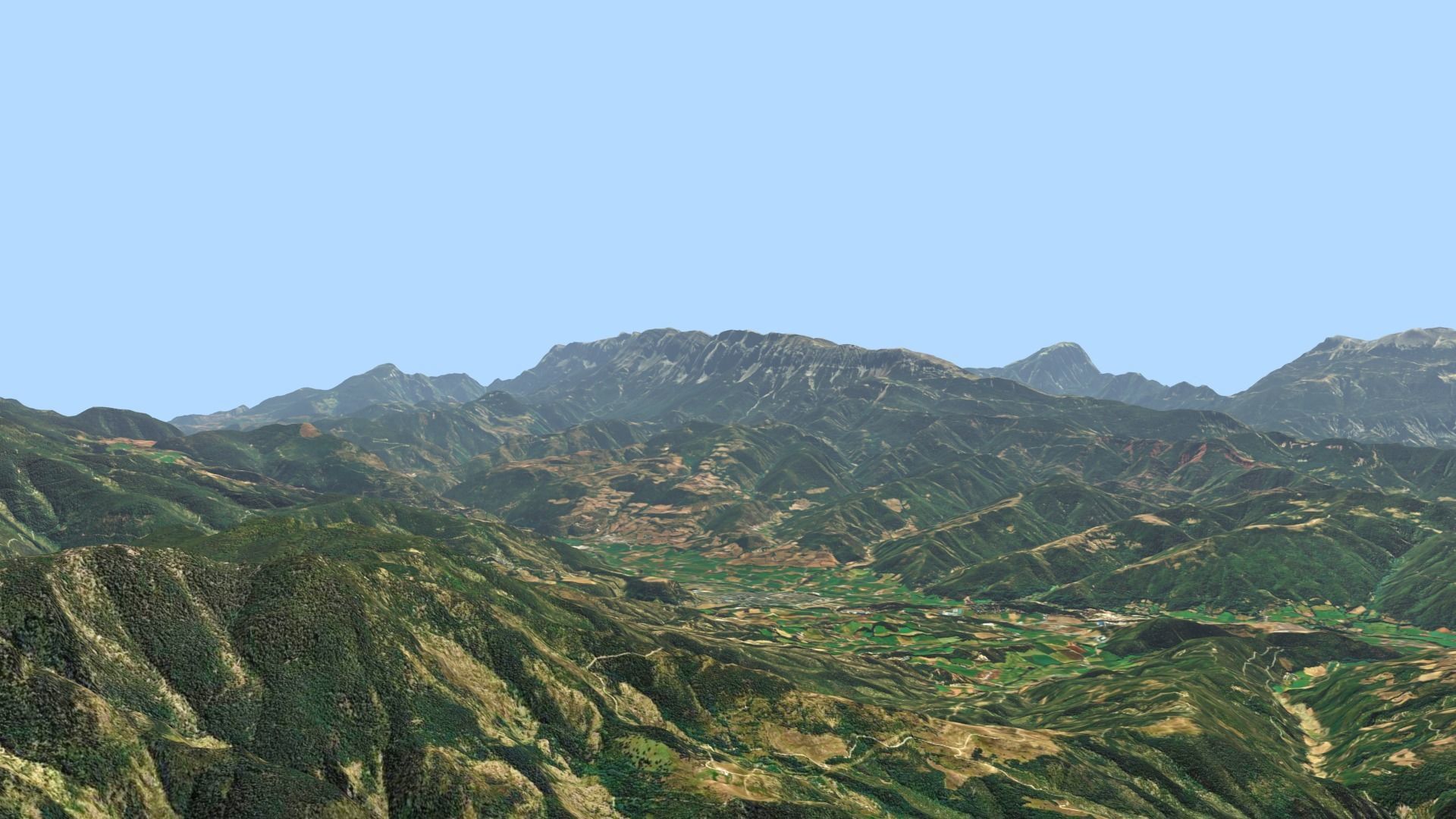 Mountains Range Valley - The Pyrenees 3D model_9