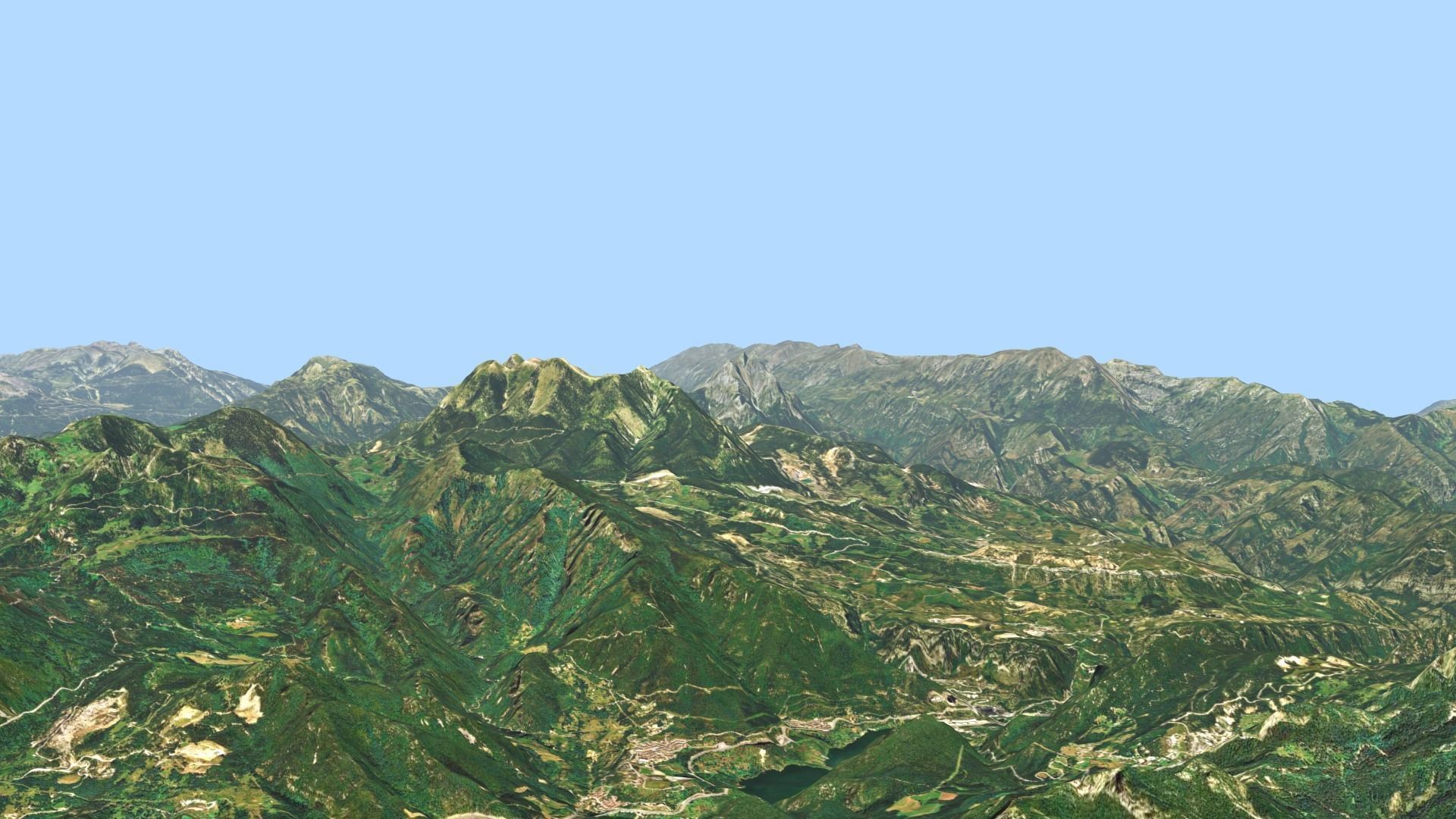Mountains Range Valley - The Pyrenees 3D model_23