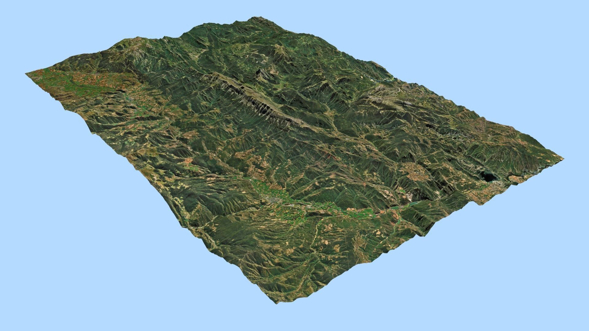 Mountains Range Valley - The Pyrenees 3D model_11