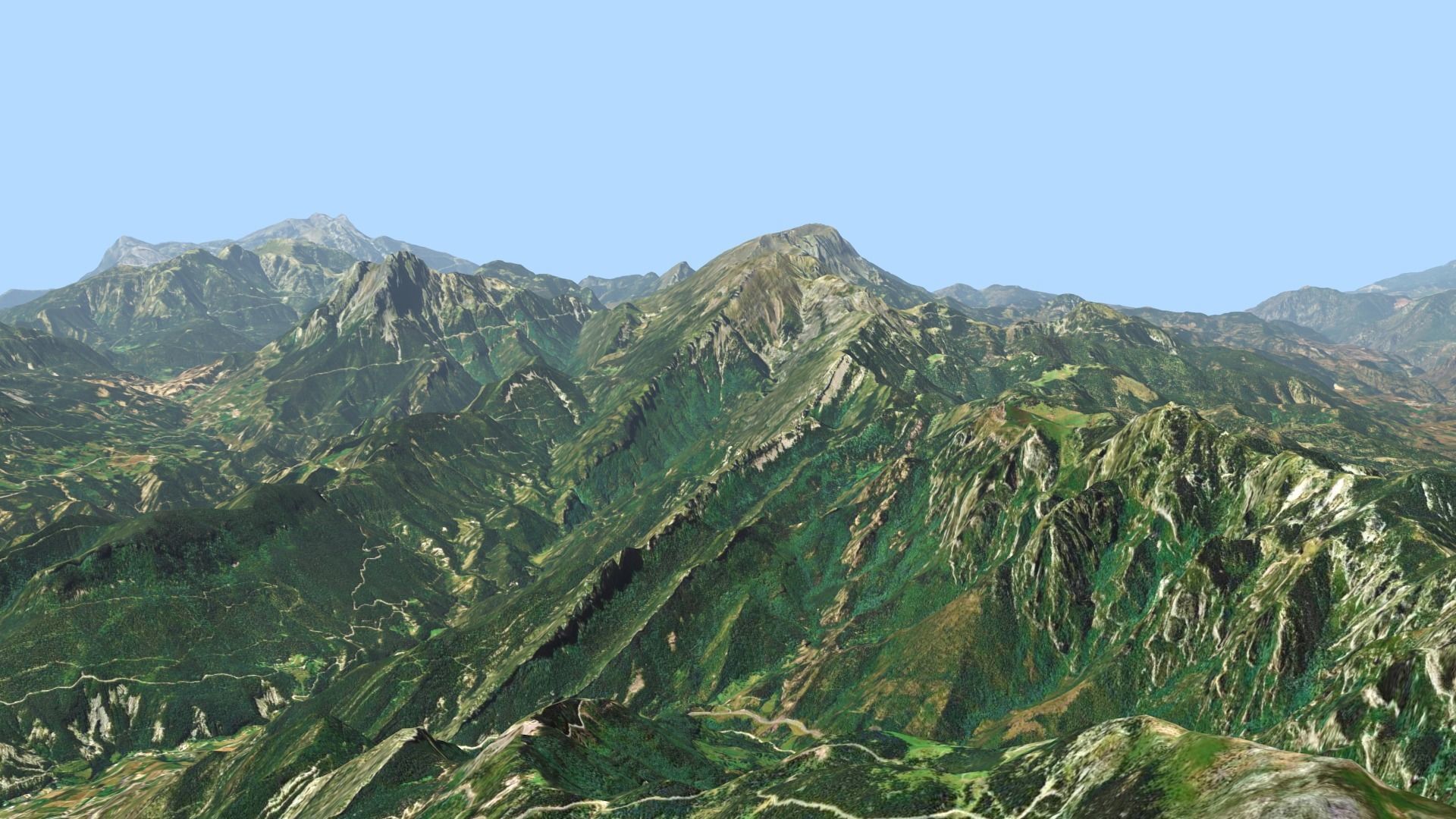 Mountains Range Valley - The Pyrenees 3D model_25