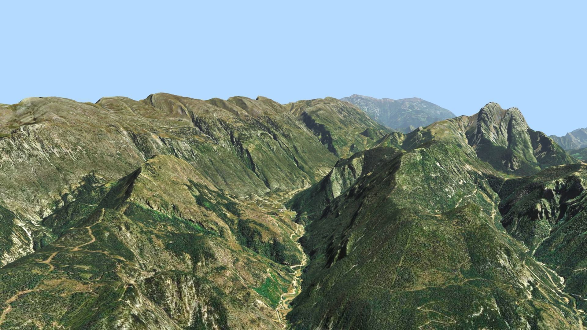 Mountains Range Valley - The Pyrenees 3D model_28