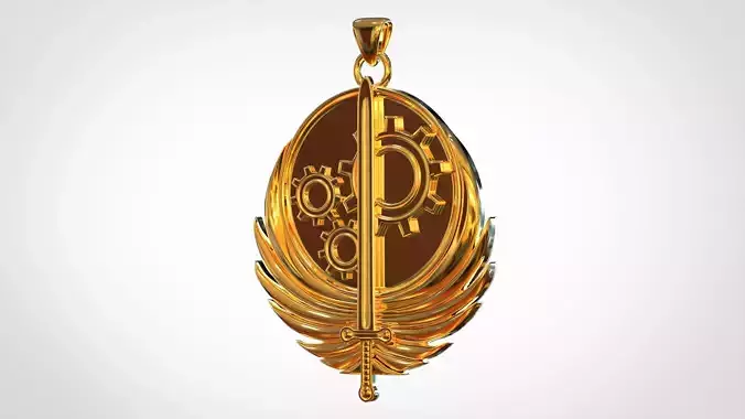Brotherhood Of Steel Logo Pendant 3D print model