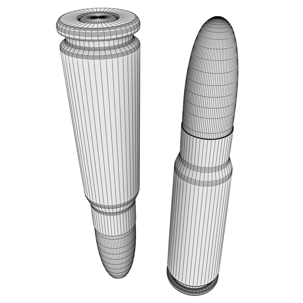 7 62x39 Cartridge 3D model_4