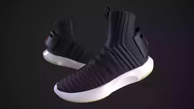 Adidas Crazy 1 ADV Sock Black Low-poly 3D model