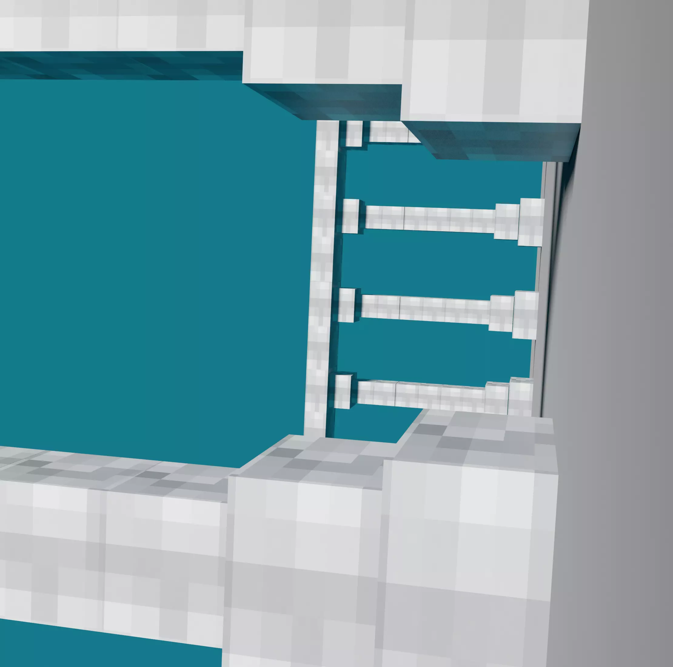 minecrafting square structure 3D model | CGTrader