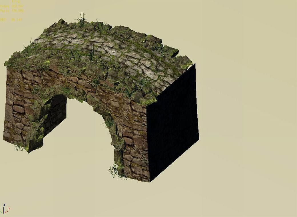 Explore the mountains - the bridge hole 01 3D model_3