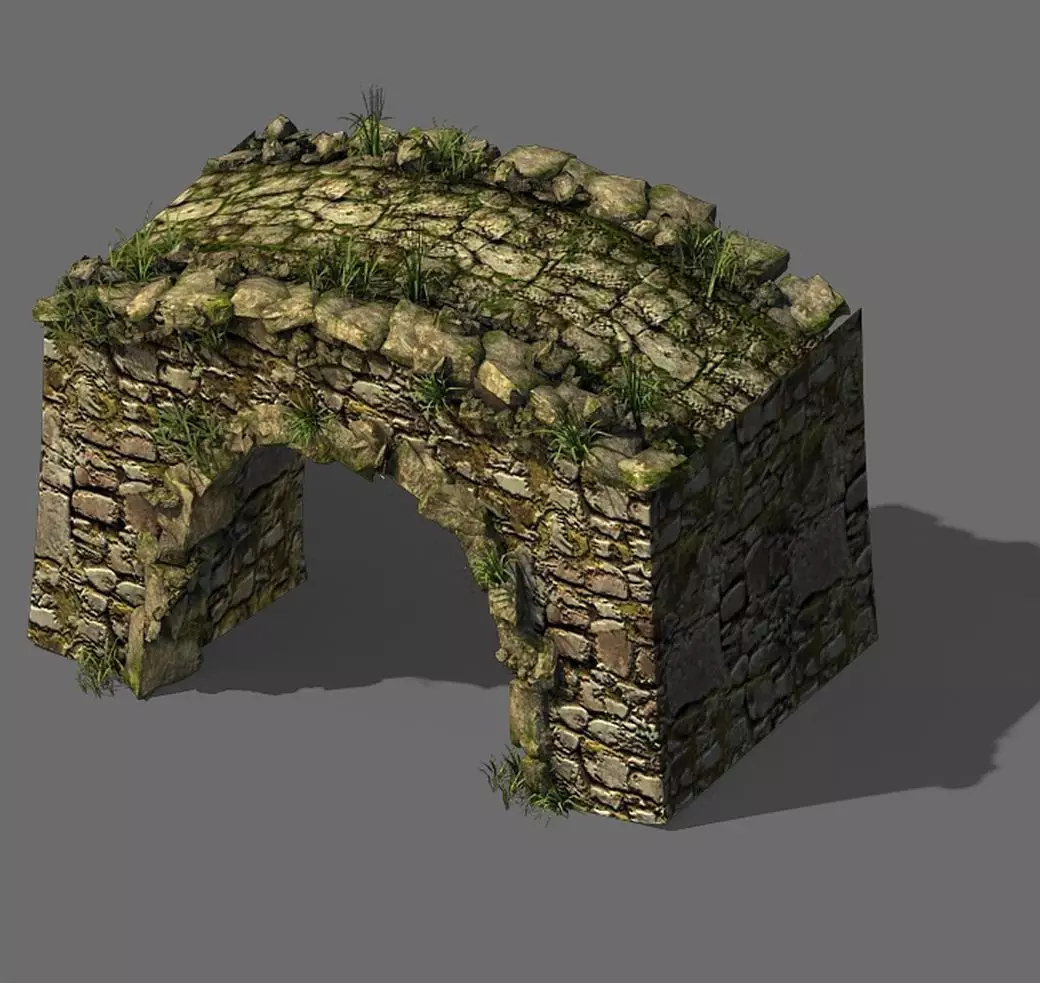 Explore the mountains - the bridge hole 01 3D model_0