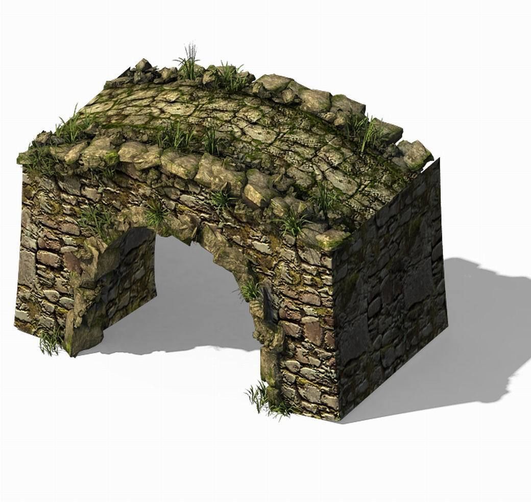 Explore the mountains - the bridge hole 01 3D model_1