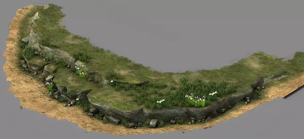 Explore the mountains - hillside - mountain road 5 3D model