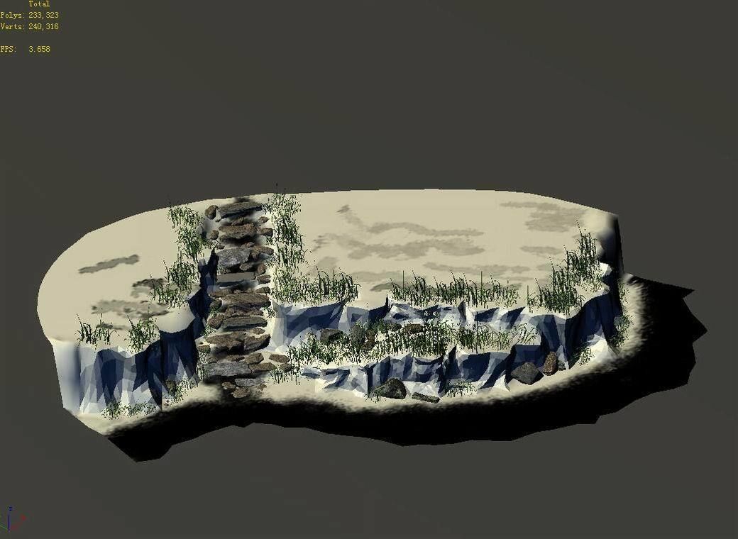 hillside - mountain - stone ladder 06 3D model_5