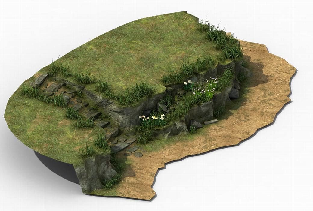 hillside - mountain - stone ladder 06 3D model_3