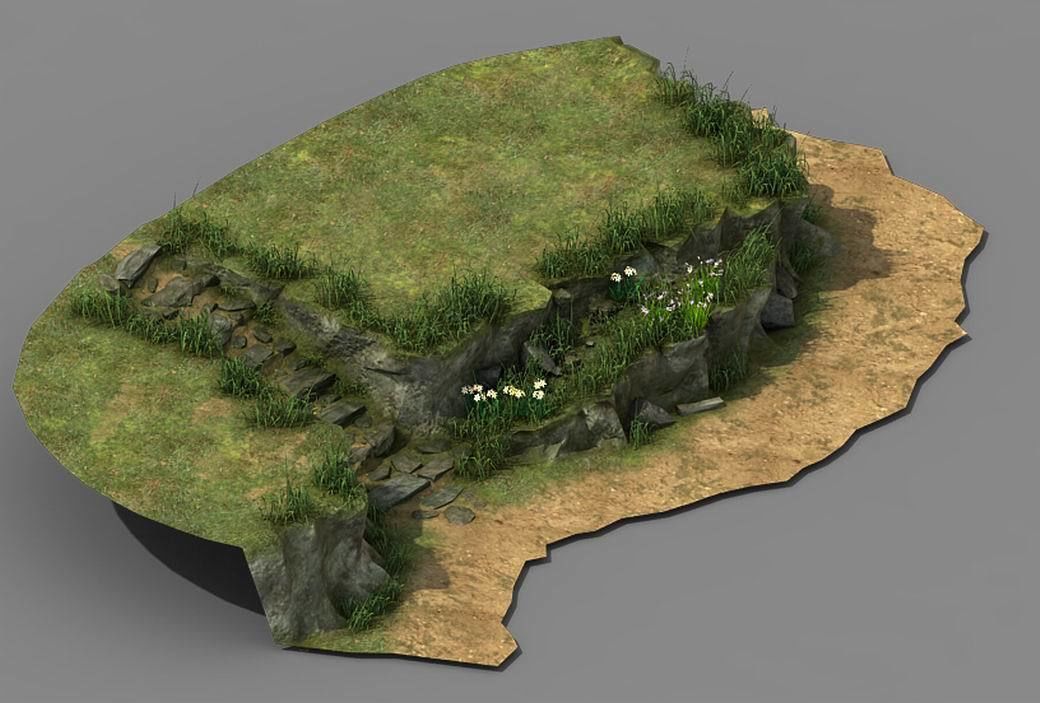 hillside - mountain - stone ladder 06 3D model_2