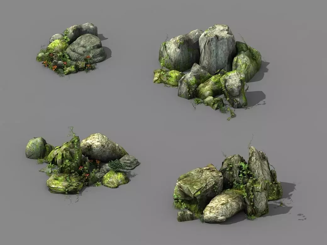 Explore the mountains - Rocks 04 3D model_0
