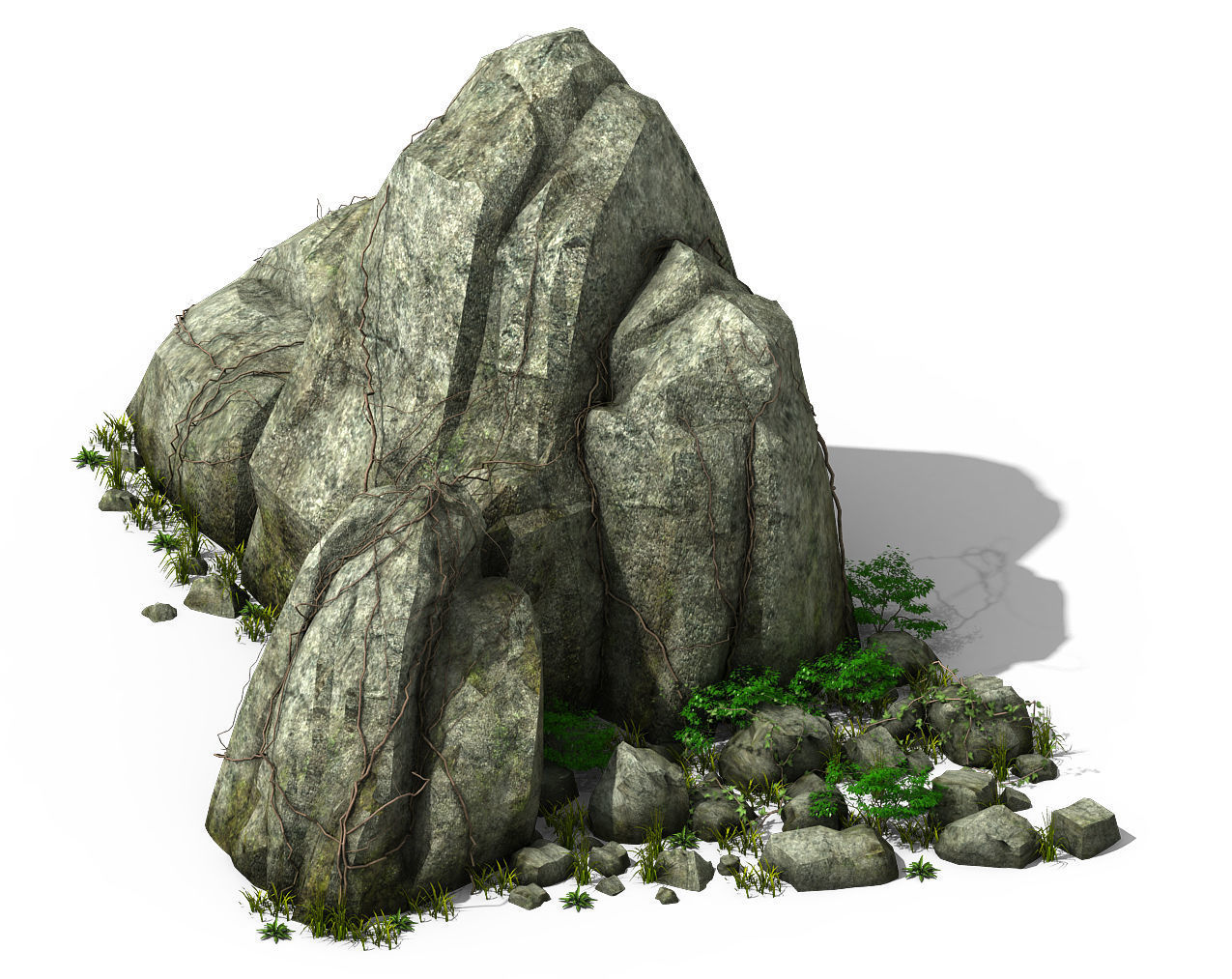 Explore the mountains - Rocks 09 3D model_1