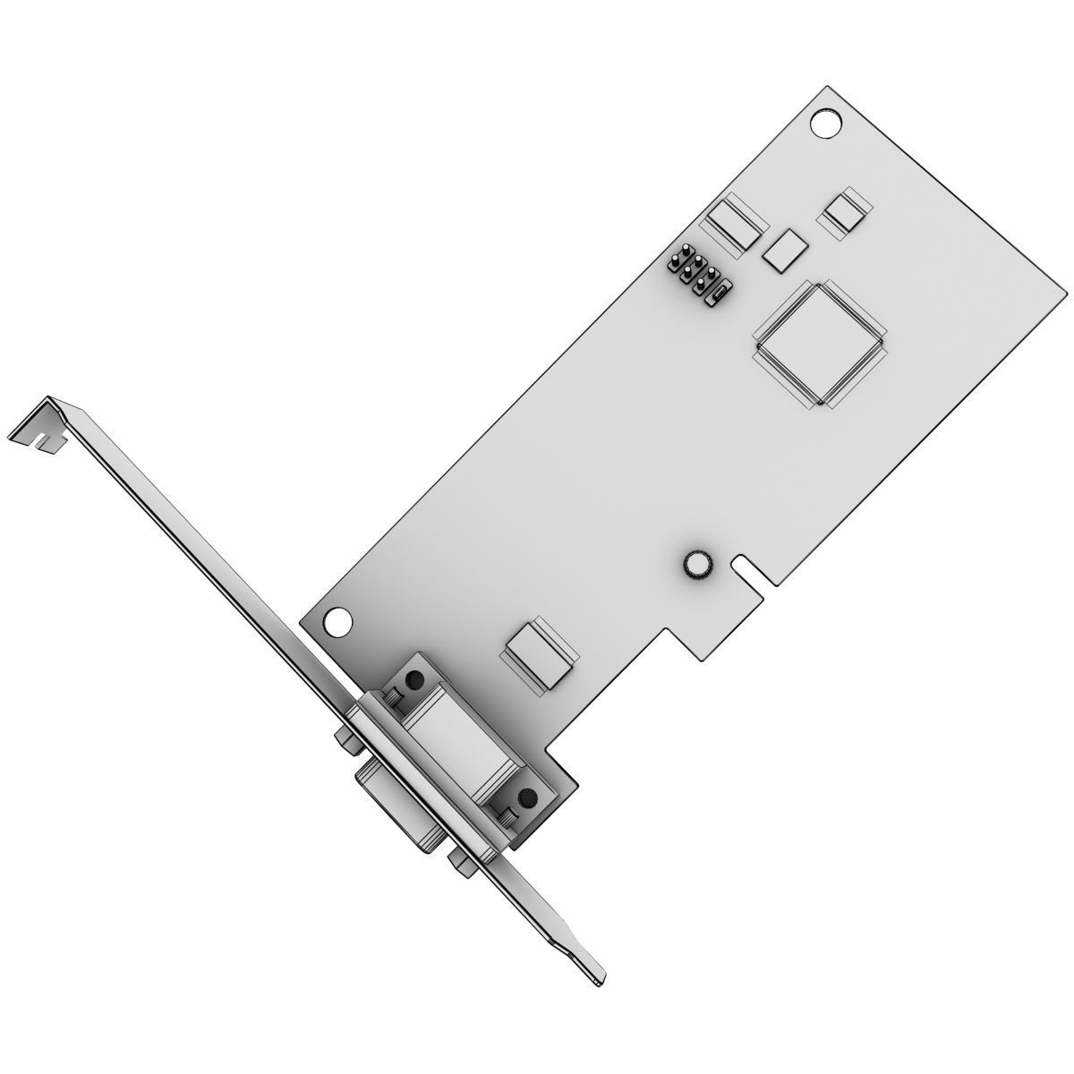 Serial Card 3D model_4