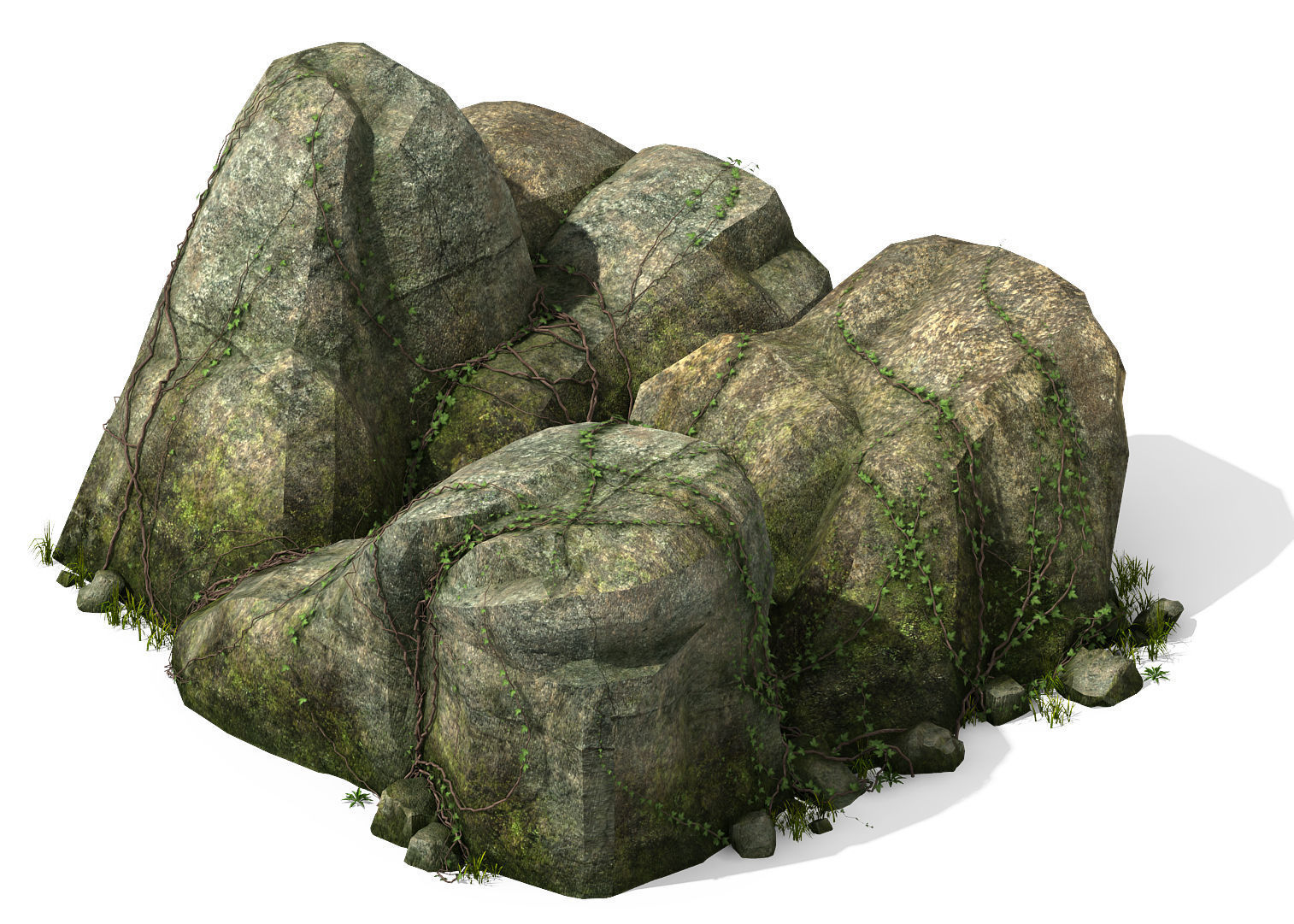 Explore the mountains - Rocks 015 3D model_1