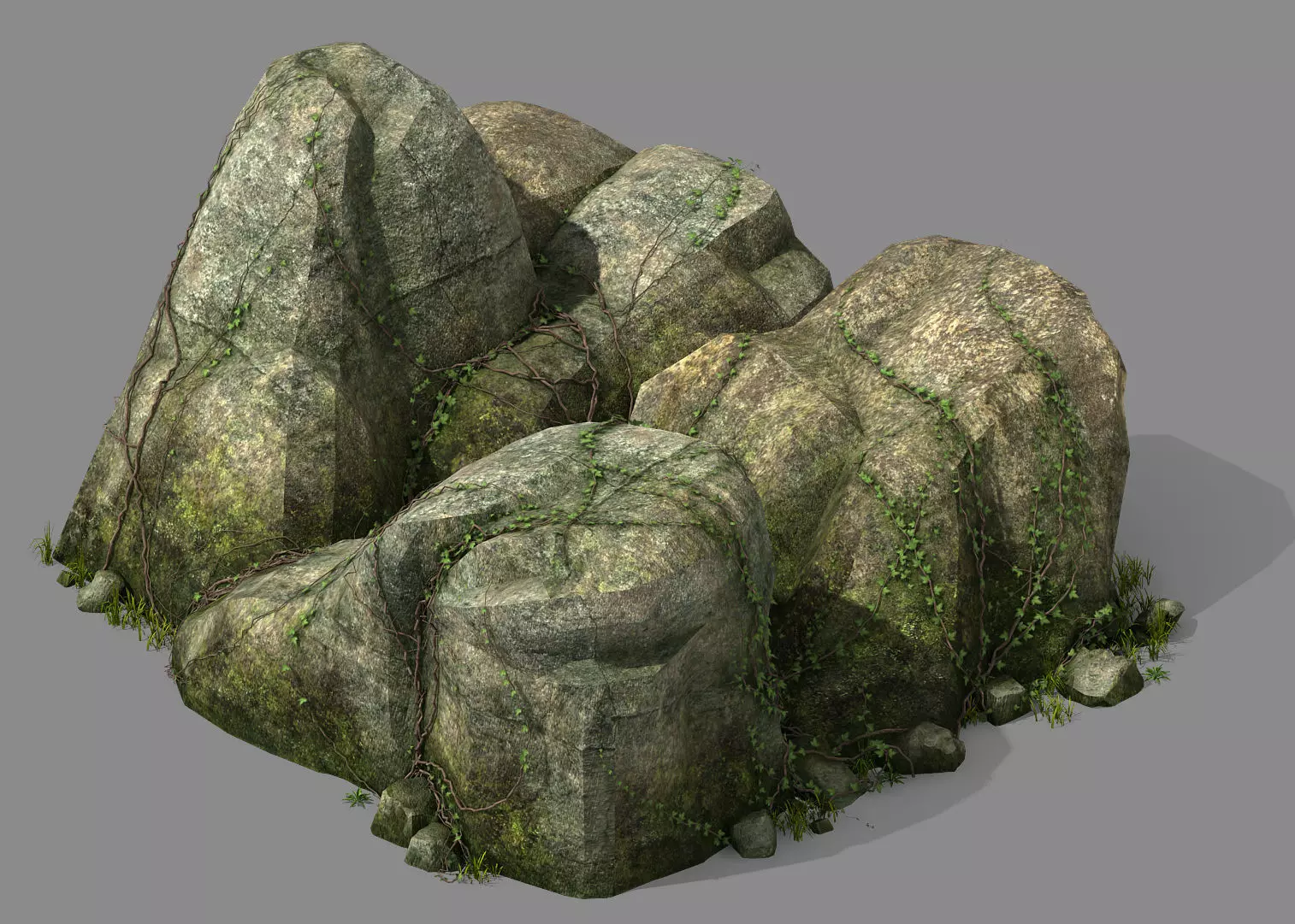 Explore the mountains - Rocks 015 3D model_0