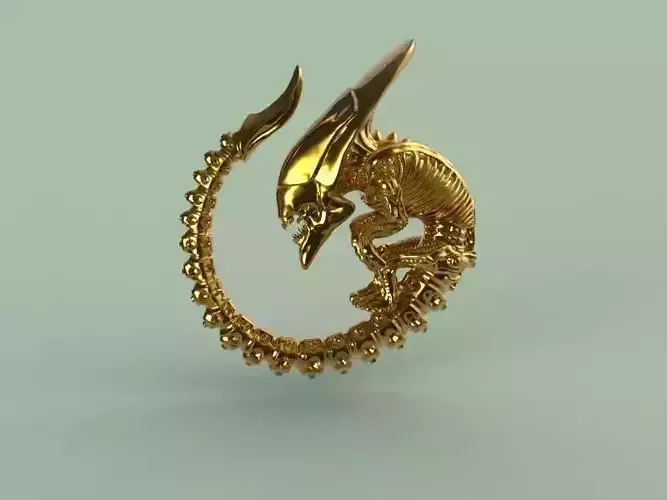 Pendant Alien  3D print model