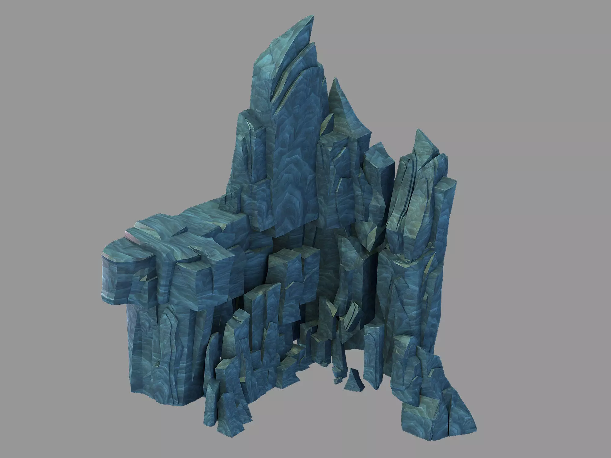 Peach Blossom Island - Cliff Wall 12 3D model_0
