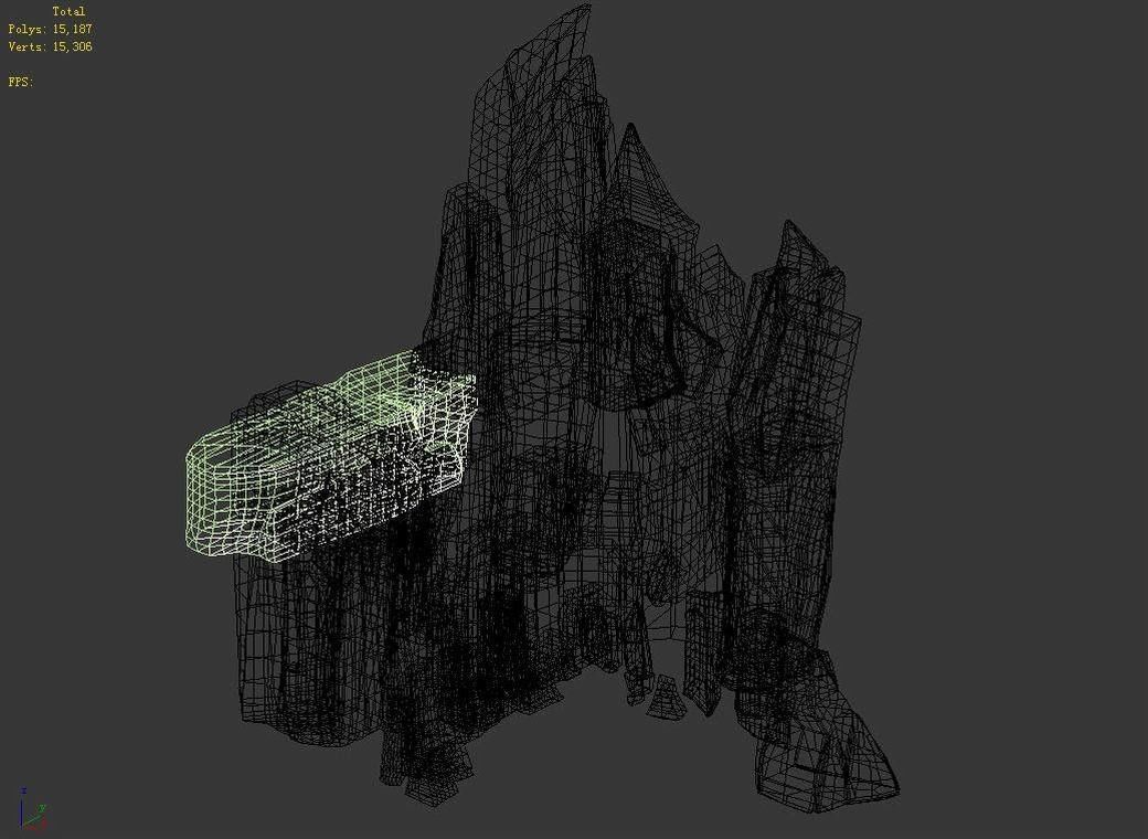 Peach Blossom Island - Cliff Wall 12 3D model_3