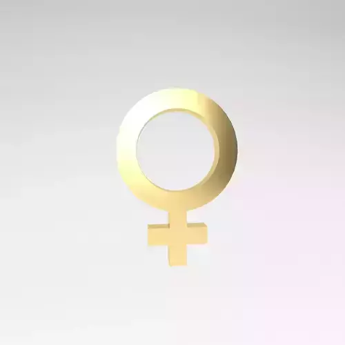 Gender Symbol v1 005 Low-poly 3D model