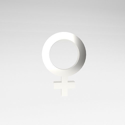 Gender Symbol v1 006 Low-poly 3D model