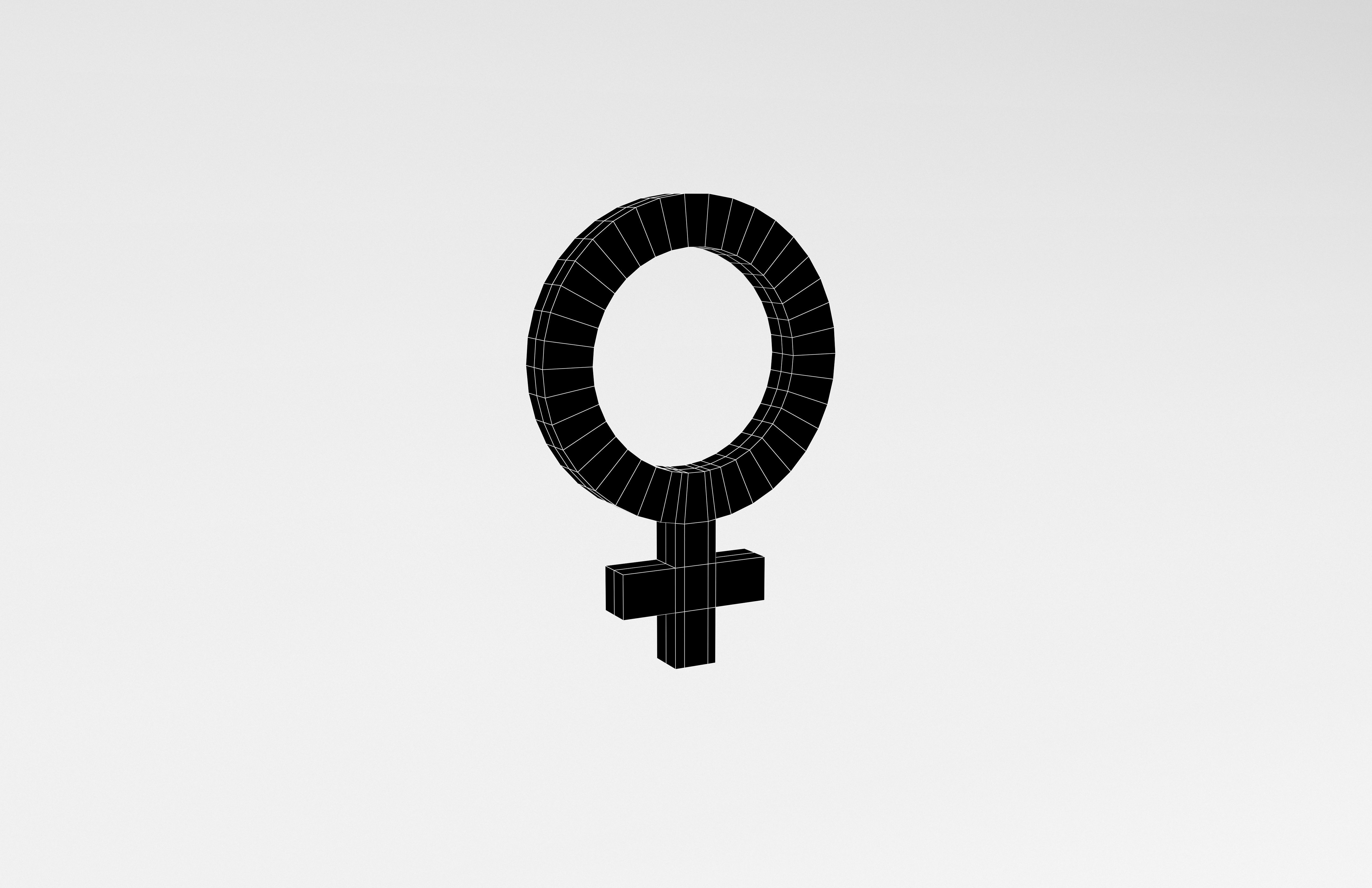Gender Symbol v1 007 Low-poly 3D model_4