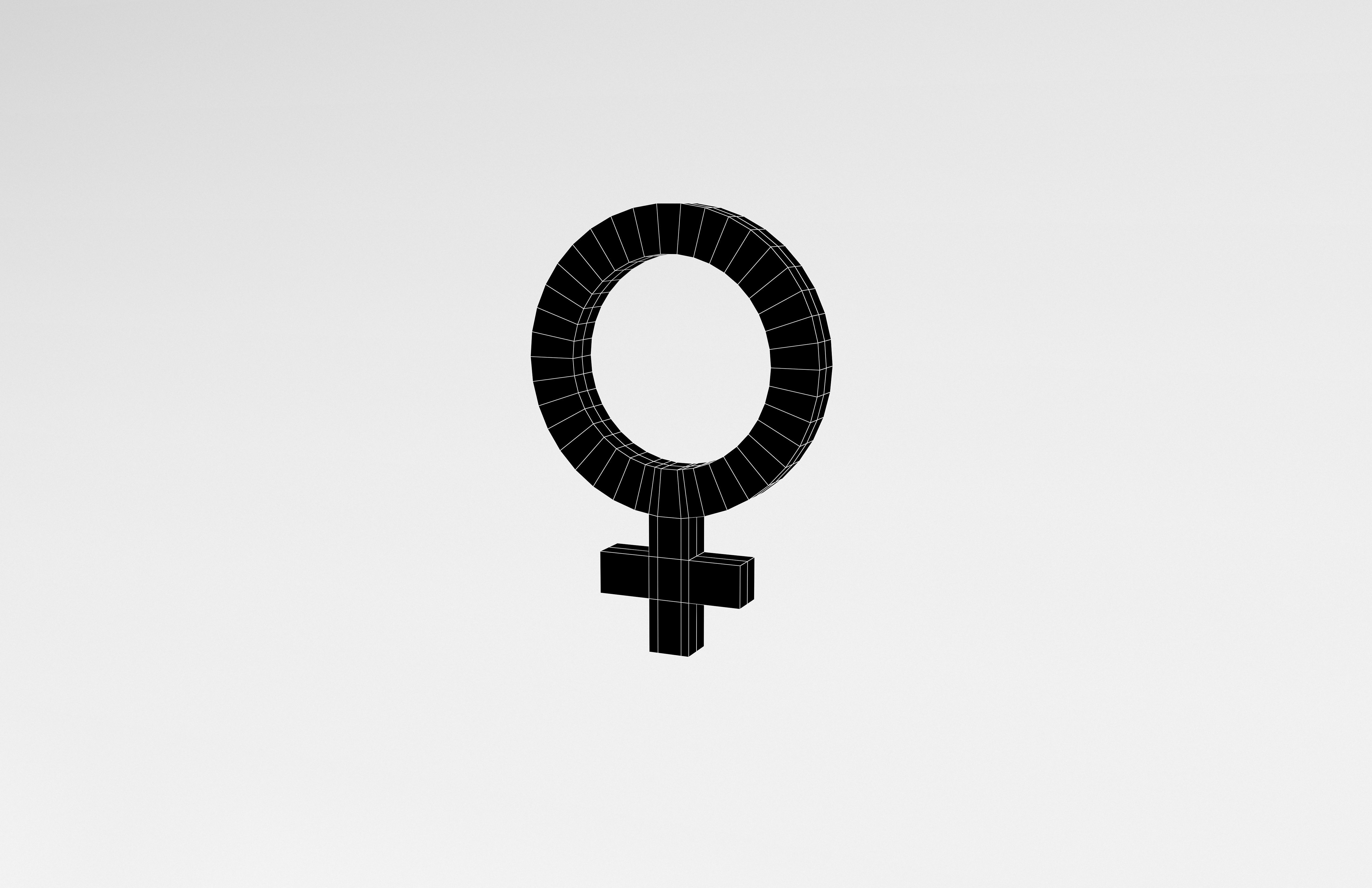 Gender Symbol v1 007 Low-poly 3D model_7