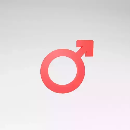 Gender Symbol v2 004 Low-poly 3D model